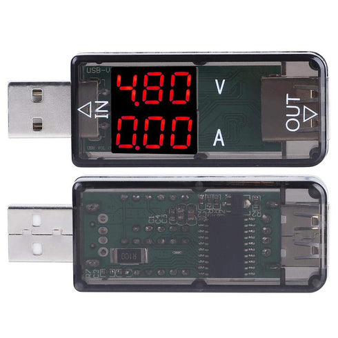 USB Tester, Multimeter Voltmeter Ammeter Current Meter USB Charger USB Voltage Meter Can Measure USB Powered Devices and is Compatible with QC2.0/...
