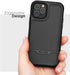 ENCASED Protective Rebel Series Compatible with iPhone 12 Pro Max Case Heavy Duty Full Body Rugged Cover - Black...