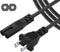 ROLADA AC 2 Prong Cord 6ft Compatible with Sony Asus Acer Toshiba Laptop Charger Samsung LG TCL LED LCD TV Monitor Mini Fridge PS3 PS4 PS5 Slim Pl...