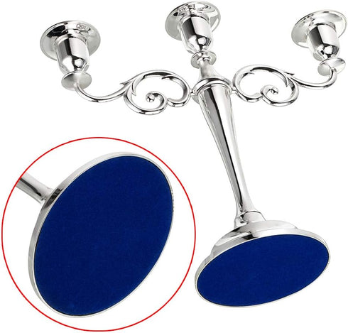 OwnMy 3 Arms Metal Candelabra Candlestick Silver European Elegant Candle Holder Candle Stand for Wedding Dining Table Christmas Party Home Decorat...