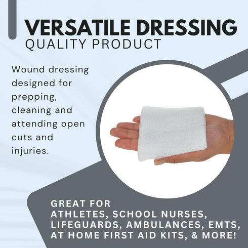 Dealmed 4" x 4" Surgical Sponges, 12-Ply, Absorbent Woven Gauze Pads, Non-Sterile Wound Care for First Aid Kit and Medical Facilities, 200 Count (...