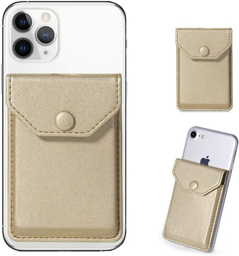 Card Holder for Back of Phone Adhesive Cell Phone Leather Wallet Stick On Card Holder Credit Card Holder Pocket for Men Women RFID Blocking Covers...