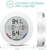 ORIA Indoor Hygrometer Thermometer, Digital Humidity Monitor, Temperature Humidity Gauge Meter, with 2.5 Inches LCD Display, Min and Max Records, for Home, Office, Greenhouse, Babyroom, White