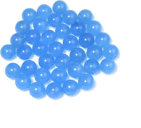 Natural Aquamarine Chalcedony Round Loose Beads for Jewelry Making DIY Bracelet Necklace (4mm)...