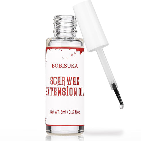 BOBISUKA Scar Wax Extension Oil for Professional SFX Makeup,Fake Wound Modeling Extension Oil,Smoothly Non-Sticky Halloween Special Effects Makeup...