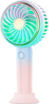 Handheld Mini Fan, Portable Rechargeable Mini Fan with 3 Speed, Battery?8-12 Hours?, Cute Gradient Hand Held Small Makeup Fan with Color Light for...