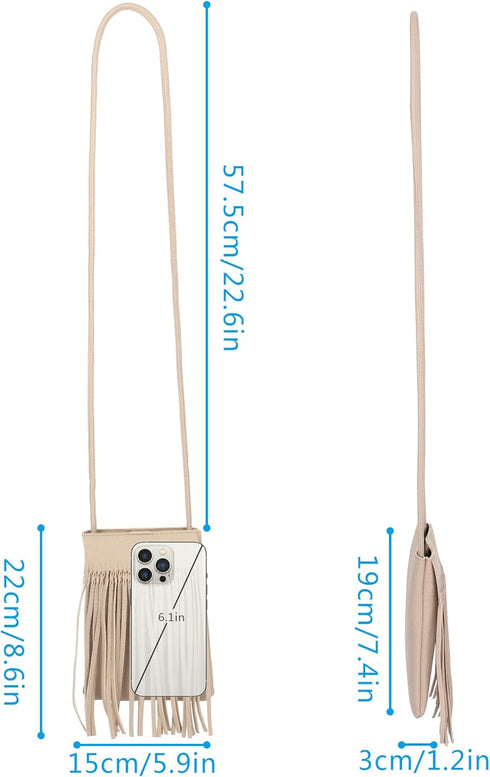 Hoce Women’s Leather Fringe Messenger Bag Large Hobo Crossbody Tassel Shoulder Bags, Gift for Mom Wife Girlfriend...