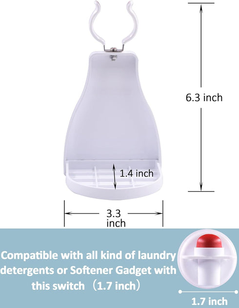 Laundry Detergent Cup Holder/Drip Catcher, Laundry Fabric Softener Cup Holder Drip Tray Catcher, Adjustable Holder Fits Most Economic Sized Bottle...