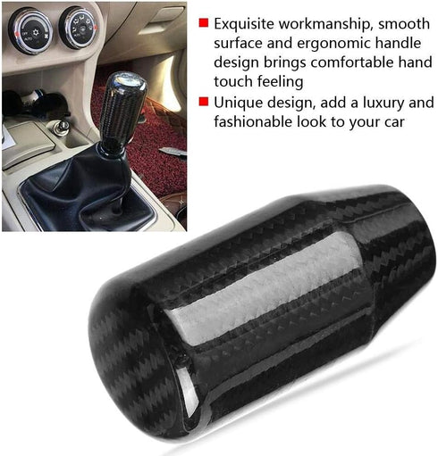 Aramox Gear Shift Knob, Car Modified Carbon Fiber Stand Head Manual Transmission Shift Lever Knob Head Stick Shift Knob...