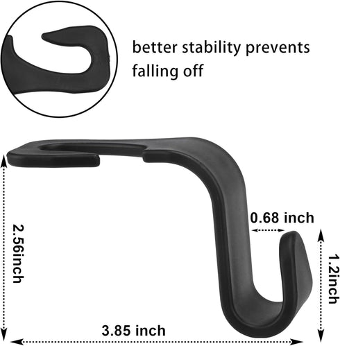LivTee Car Seat Headrest Hook, Auto Seat Hook Hangers Storage Organizer Interior Accessories for Purse Coats Umbrellas Grocery Bags Handbag, 4-Pac...