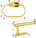 Toilet Paper Holder/Towel Ring Self Adhesive, Eolax No Drilling Gold Bathroom Hardware Accessories, Stainless Steel Sticky Toilet Roll Hanger and ...