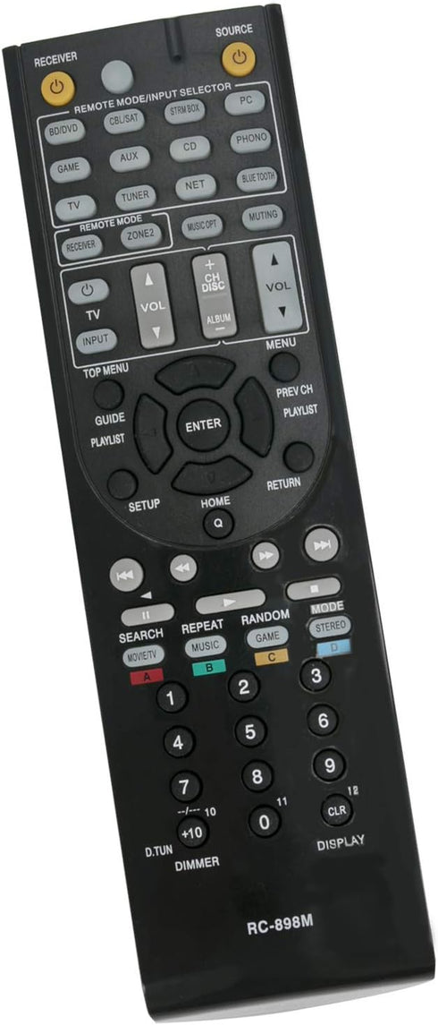 New RC-898M RC898M Replace Remote Compatible with Onkyo AV Receiver TX-NR646 TX-NR747 TX-NR545 TXNR646 TXNR747 TXNR545...