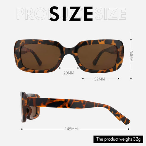 ZENOTTIC Rectangle Sunglasses Shade Sunglasses Anti UV400 Fashion Square colorful Eyewear for Men and Women...