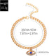 Evil Eye Ankle Bracelet Gold Plated Cuban Link Chain Anklet Cubic Zirconia Diamond Evil Eye Anklet Summer Beach Demon Eye Ankle Chain Turkish Luck...