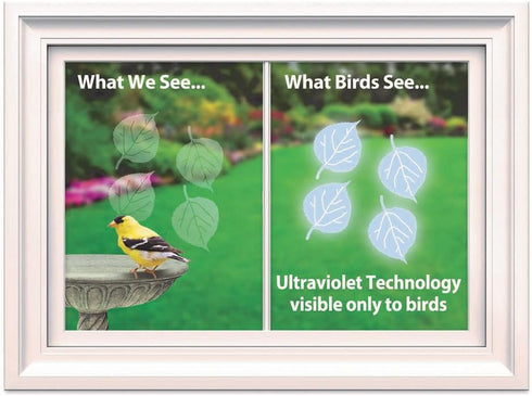 WindowAlert Aspen Leaf Anti-Collision Decal - UV-Reflective Window Decal to Protect Wild Birds from Glass Collisions - Made in The USA...