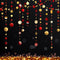 Cheerland Gold Red Party Decorations Star Garland Starry Night Streamers Burgundy Circle Dots Moon Hanging Twinkle Little Star Backdrop Birthday V...
