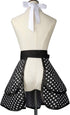 Violet Mist Cute Vintage Aprons for Women White Polka Dots Retro Aprons Girls French Maid Apron Sexy Ladies 50s Christmas Apron Lovely kawaii Adju...