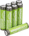 Amazon Basics 8-Pack Rechargeable AAA NiMH High-Capacity Batteries, 850 mAh, Recharge up to 500x Times, Pre-Charged...
