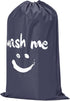HOMEST XL Wash Me Travel Laundry Bag, Dirty Clothes Organizer, Large Enough to Hold 4 Loads of Garments, Easy Fit a Hamper or Clothing Basket, Gre...