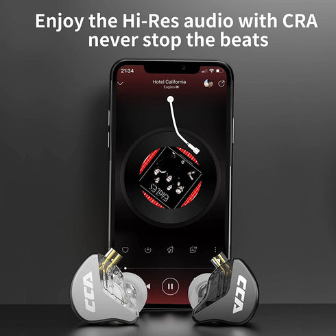CCA CRA in Ear Monitors Headphones Ultra-Thin Diaphragm Dynamic Driver Super Bass Clear Sound Earbuds Wired IEM Earphones with Detachable Cable fo...