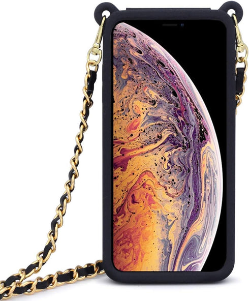 LUVI Compatible with iPhone 12 Mini Wallet Case with Crossbody Strap Lanyard Neck Strap Credit Card Holder with Purse Handbag Shoulder Strap Silic...