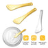 Metal Makeup Spatula 3 Pcs Mini Spoon Beauty Scoop Mask Shovel Applicator Skin Treatments Tools Reusable Tiny Shovel Gold Color Silver Spoon Fit F...