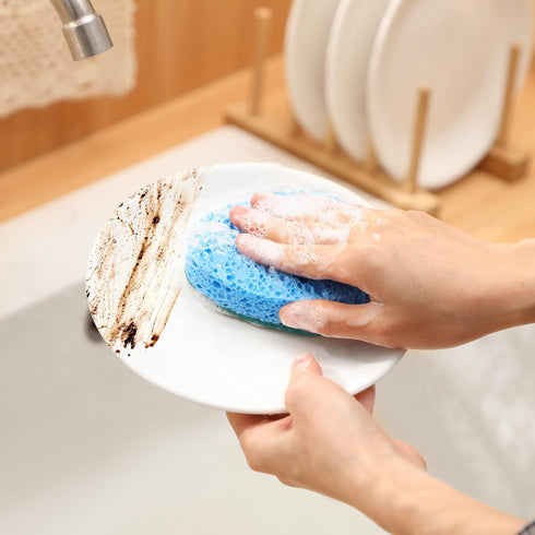 Vansolinne Sponges Cleaning Kitchen Sponges Easter Sponge Cleaning Kitchen Gifts for Easter Household Scouring Pads 8PCS Dual-Sided Sponge Scratch...