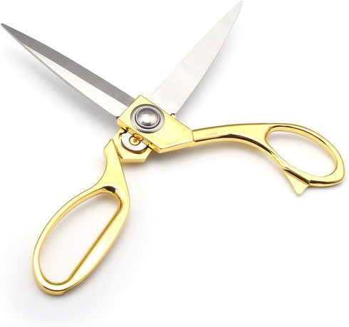 Gold 8" Sharp Tailor Scissors Fabric Scissors Leather Scissors Stainless Steel Professional Heavy Duty Clothing Dressmaking Shears Tailor Sewing F...