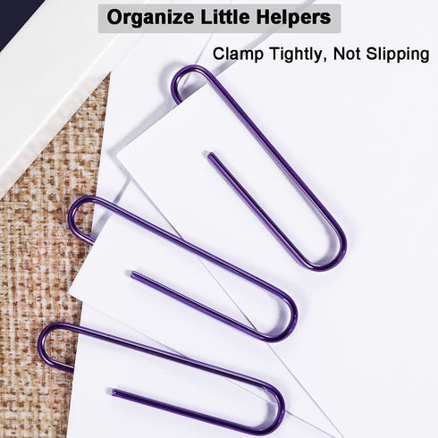 Paper Clips, 100PCS 2" Paper Clips Large?50MM), Durable & Rust Resistant Coated Paper Clips, Large Paper Clips Great for Office, School and Person...
