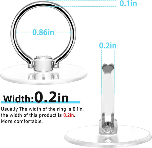 Clear Phone Ring Holder - EI Sonador Cell Phone Ring Holder Transparent Stand Finger Grip (2 Rose Gold)......