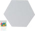 8 Pieces Hexagon Felt Cork Board Tiles with Easy Peel Self Adhesive, includes 20 Pins, Cork Board for Wall Decor to Display Photos...