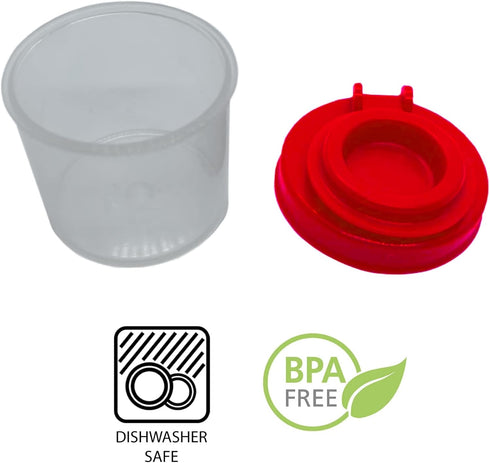 BRAZZA Salt and Pepper Shakers Moisture Proof Set Perfect to go Camping Picnic Outdoors Kitchen Lunch Boxes Travel Spice Set Clear with Black Lids...
