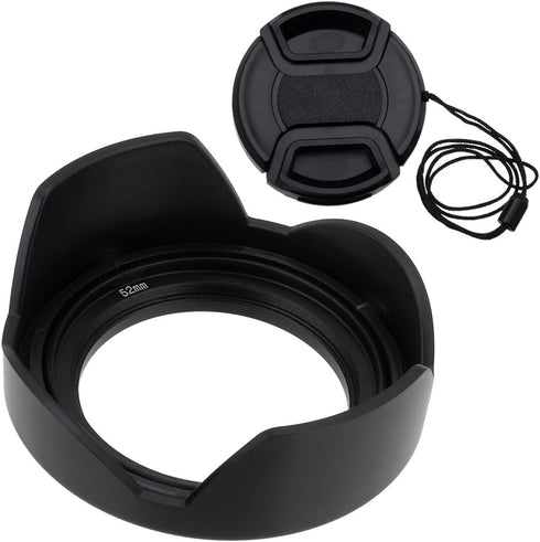 Fotodiox Reversible Flower Lens Hood with 52mm Front Filter Thread, for Nikon D300, D3100, D3200, D5000, D5100, D5200, with 18-55mm f/3.5-5.6G DX ...