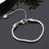 Women European Charm Bracelet Stainless Steel 3mm Snake Chain Bracelets Fits Charms Bead...