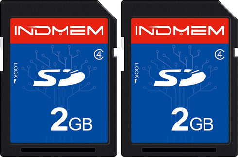 INDMEM 2 Pack SD Card 2GB Class 4 Flash Memory Card 2G SLC Stanard Secure Digital Cards (2PC)...
