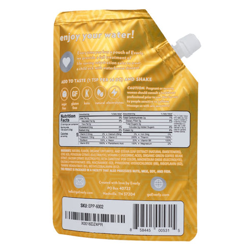 Everly Keto-Friendly Peach Mango Energy Drink Mix Powder - Sugar Free, Organic Caffeine Boost, Electrolyte Hydration & B-Vitamin Complex, Natural ...