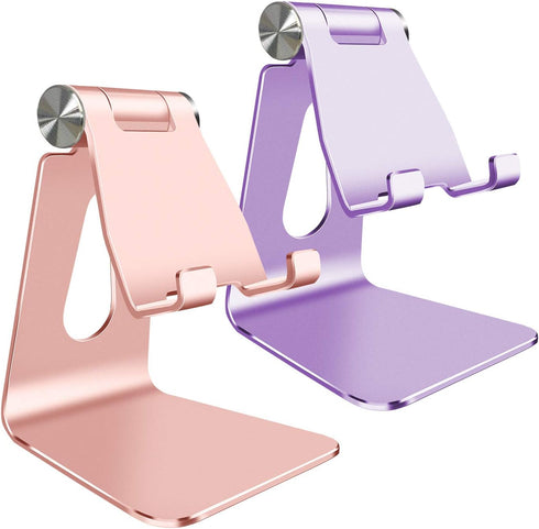 Adjustable Cell Phone Stand, Phone Holder,Tablet Stand Dock,Aluminum Desktop Compatible with iPhone 12 iPad,Samsung Galaxy,Google All Smart Phone/...