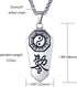 MOO&LEE Men's Stainless Steel Necklace Taoist Yin Yang Taichi Symbol Amulet Pendant with 24 Inches Link Chain...