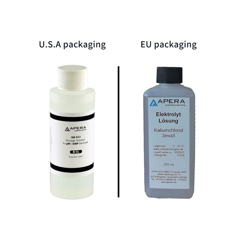 Apera Instruments 3M KCL Storage Soaking Solution (8 oz.) for pH and ORP Electrodes...
