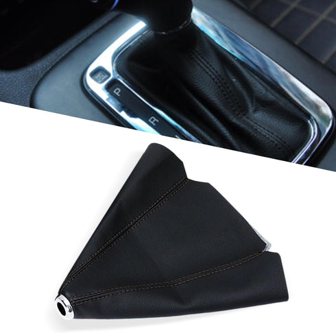 1 PC Car Gear Lever Dust Cover, Leather Gear Lever Shifter Head Cover, Car Gear Cover Shifter Protector, Universal Transmission Boot Cover for Man...