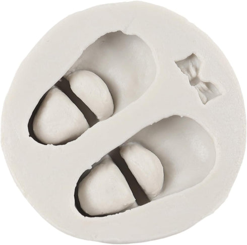 Baby Foot Print Silicone Molds Baby Shoes Fondant Mold For Baby Shower Cake Decoration Cupcake Topper Chocolate Candy Polymer Clay Gum Paste...