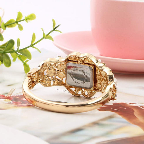 Weicam Women Bracelet Square Dial Quartz Bangle Wrist Watch Lady Diamond Pearl Jewelry Watches Gold Color...