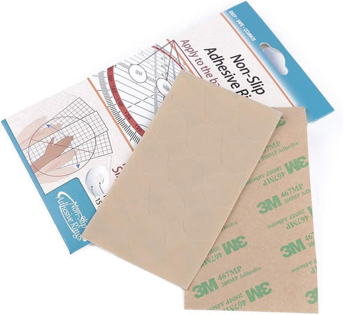 YaDu 60 Pieces Non-slip Adhesive Grip for Quilting Template Quilting Ruler -30 Large & 30 Small...