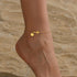 Gold Initial Ankle Bracelets for Women Dainty Waterproof Gold Cross Chain Anklet Personalized A-Z Coin Disc Letter Ankle Bracelet Summer Beach Jew...
