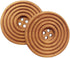 Chenkou Craft 30pcs 40mm 1 1/2" Round Brown Wood Buttons 4 Holes Craft Sewing Button...