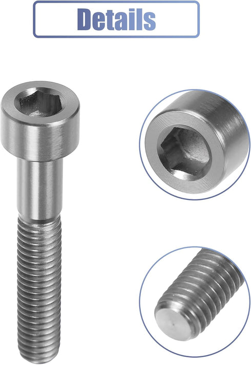 uxcell Titanium Tone Universal M6x35 Bike Stem Bolt Bicycle Bike Headset Stem Bolt Bike Bicycle Accessory...