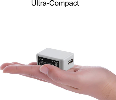 USB Wall Charger – 5V 2A 10W AC Power Adapter with US Plug for Phone, Tablet and Other Related USB Powered Devices Small and Lightweight – Designe...