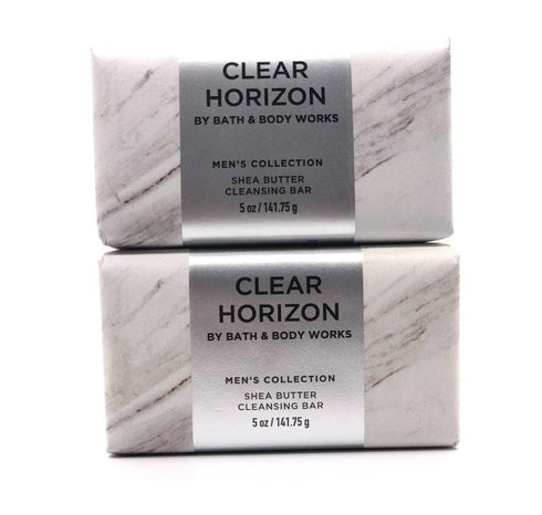 Bath and Body Works Men's Collection CLEAR HORIZON Shea Butter Cleansing Bar - Lot Of 2 - Full Size...