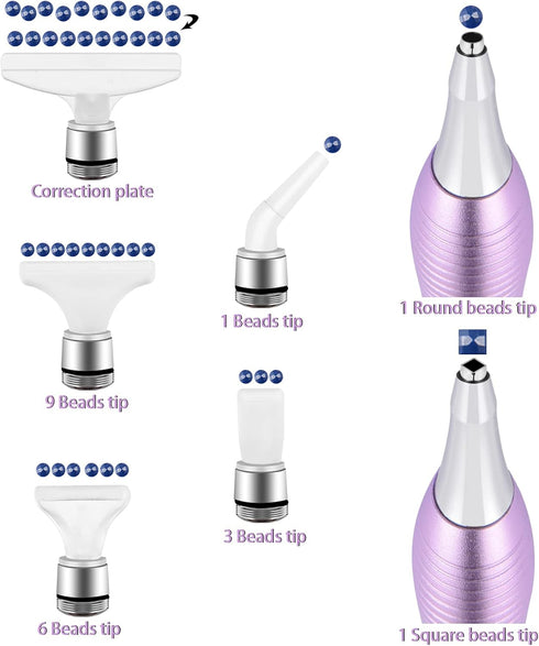 benote Metal Diamond Art Painting Pen Kits Screw In Tip, Ergonomic Diamond Drill Pen Tools Square Painting Art Supplies with Multi Interchangeable...