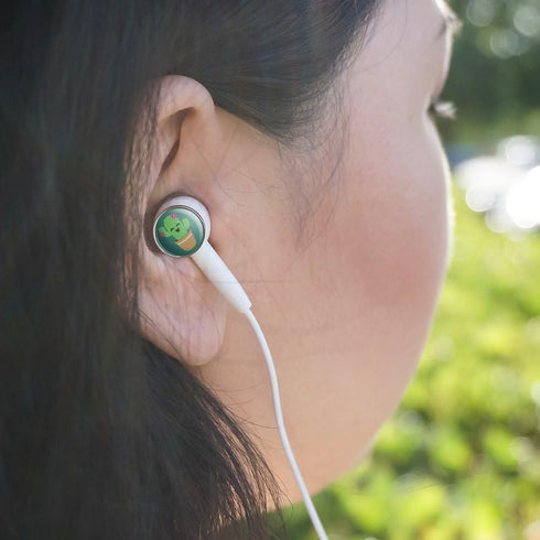 GRAPHICS & MORE Cute Cactus in Pot with Pink Flowers Novelty in-Ear Earbud Headphones...